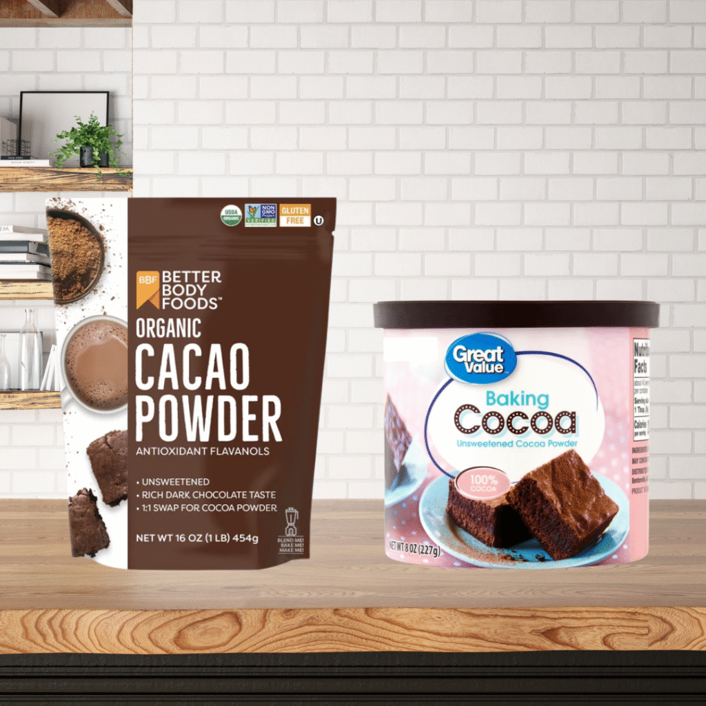 cacao powder versus store brand cocoa powder